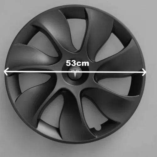 19” Gray Turbine Hub Caps, Wheel Cover 4PCS for Tesla Model Y