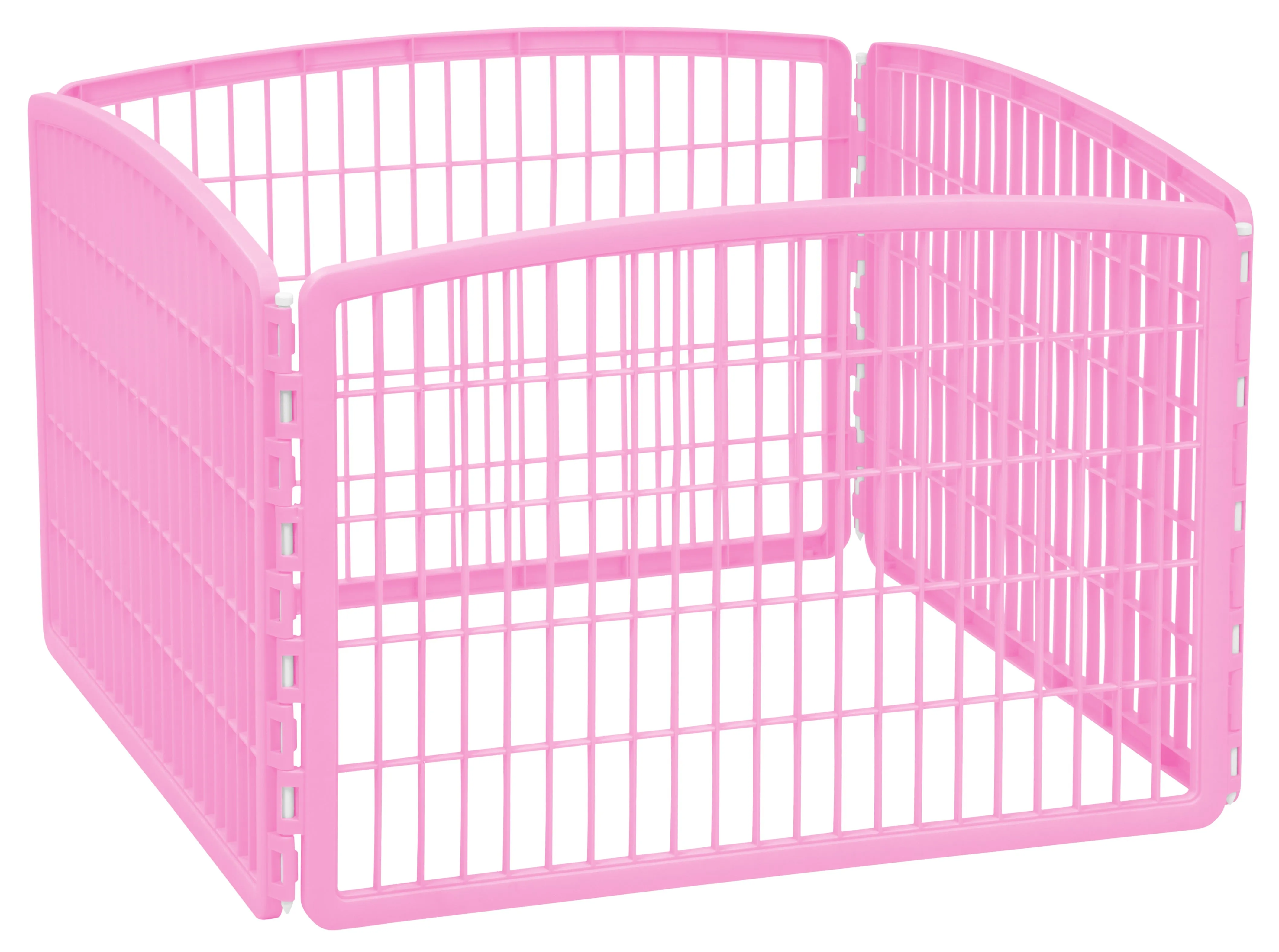 24'' Exercise 4-Panel Pet Playpen without Door, Pink