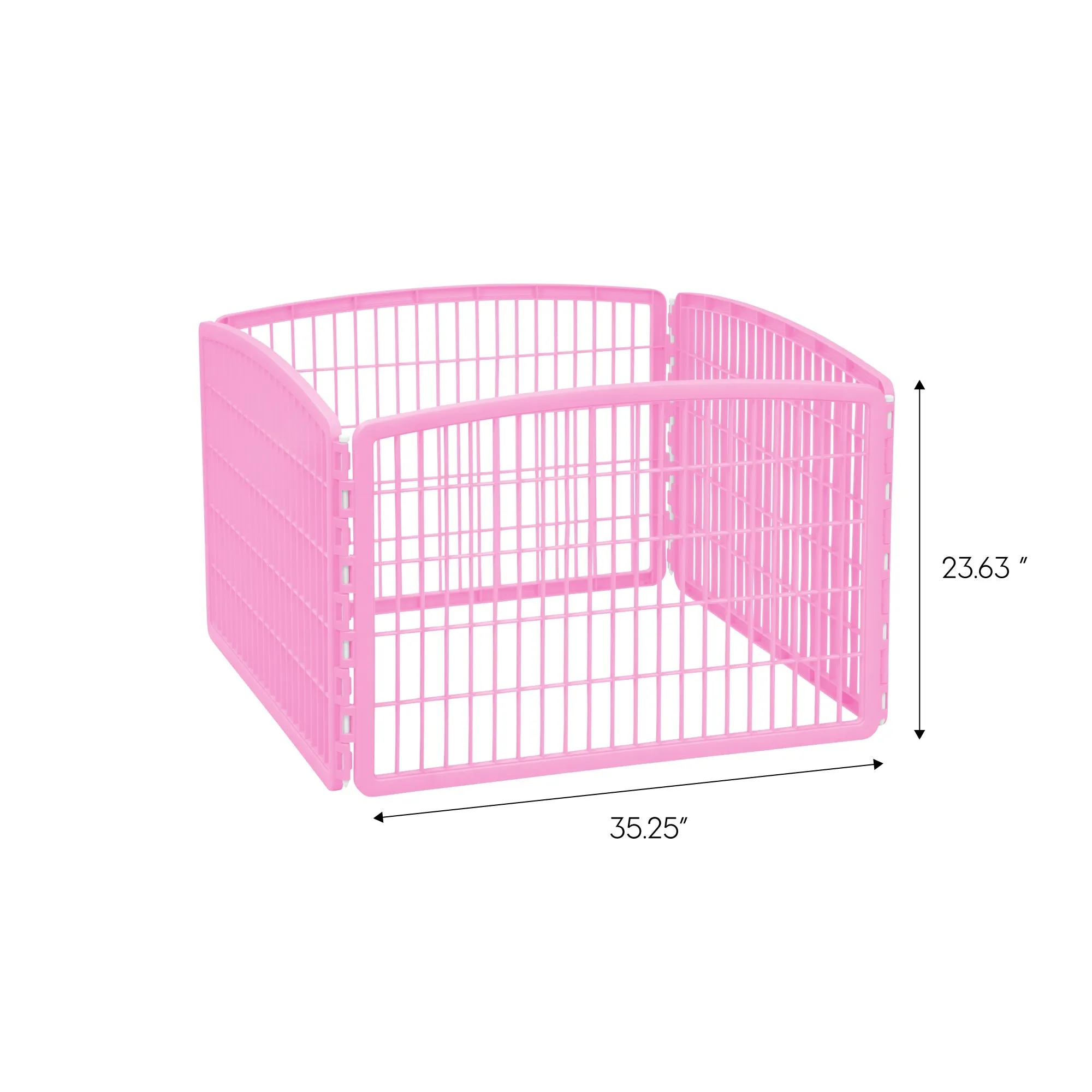 24'' Exercise 4-Panel Pet Playpen without Door, Pink