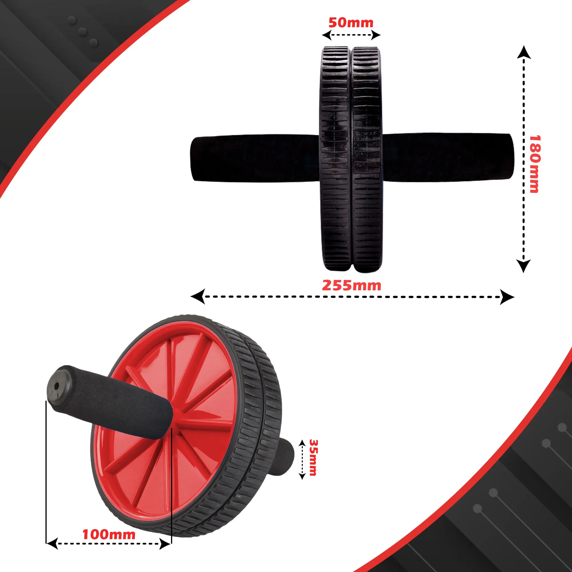 Ab Wheel With Foam Handle Black