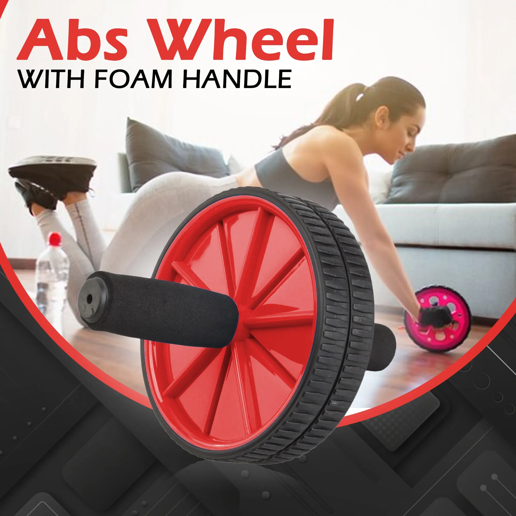 Ab Wheel With Foam Handle Black