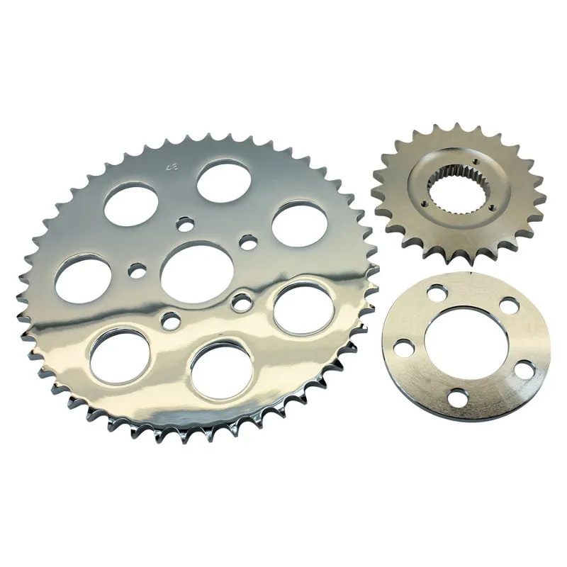 Belt to Chain Conversion kit fits 1991 - 1994 XL Sportster Models (Chrome Sprocket)