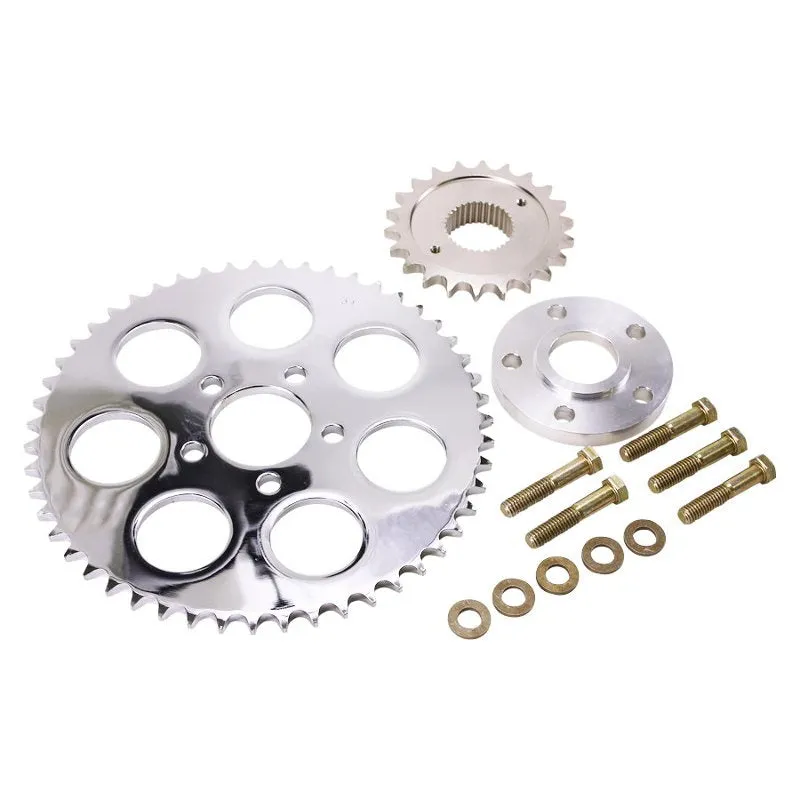 Belt to Chain Conversion kit fits 2004-up XL Sportster Models (Chrome Sprocket)