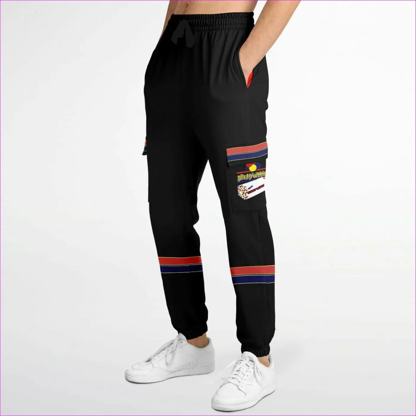 Bread Winner Premium Black Cargo Sweatpants