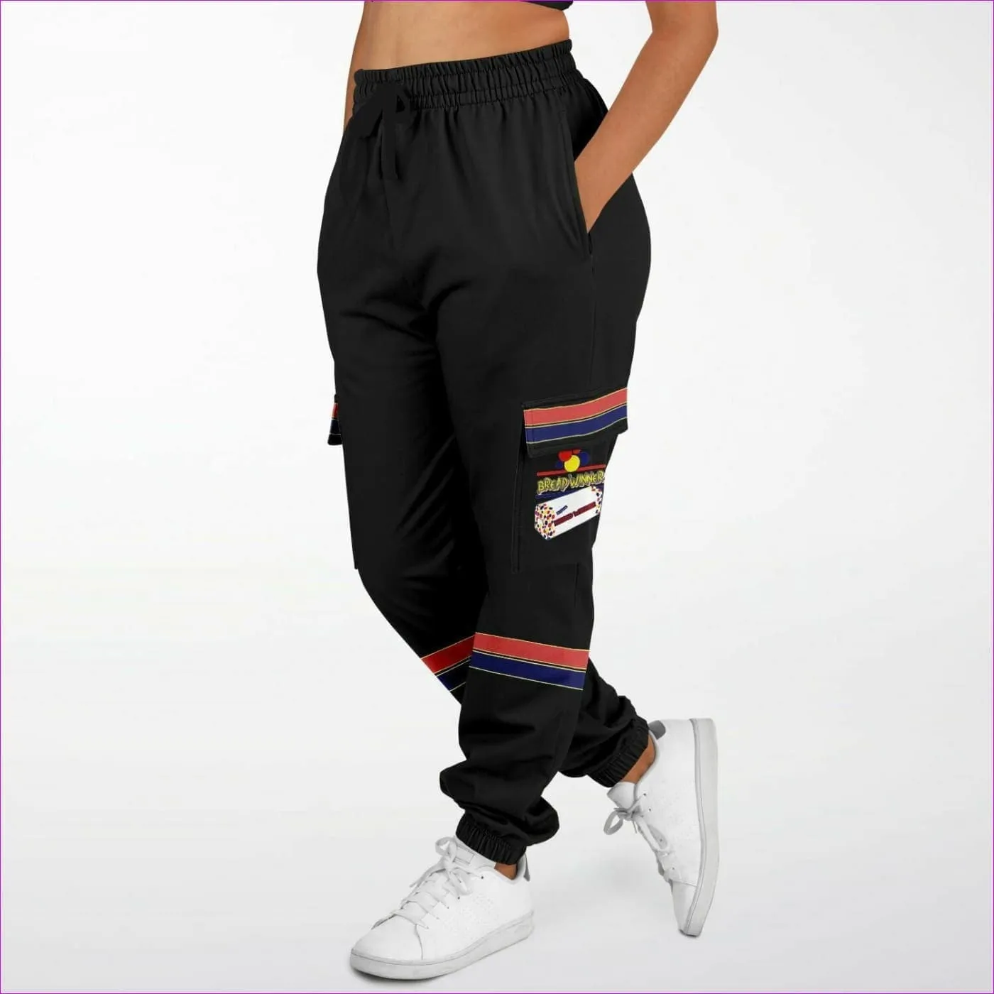 Bread Winner Premium Black Cargo Sweatpants