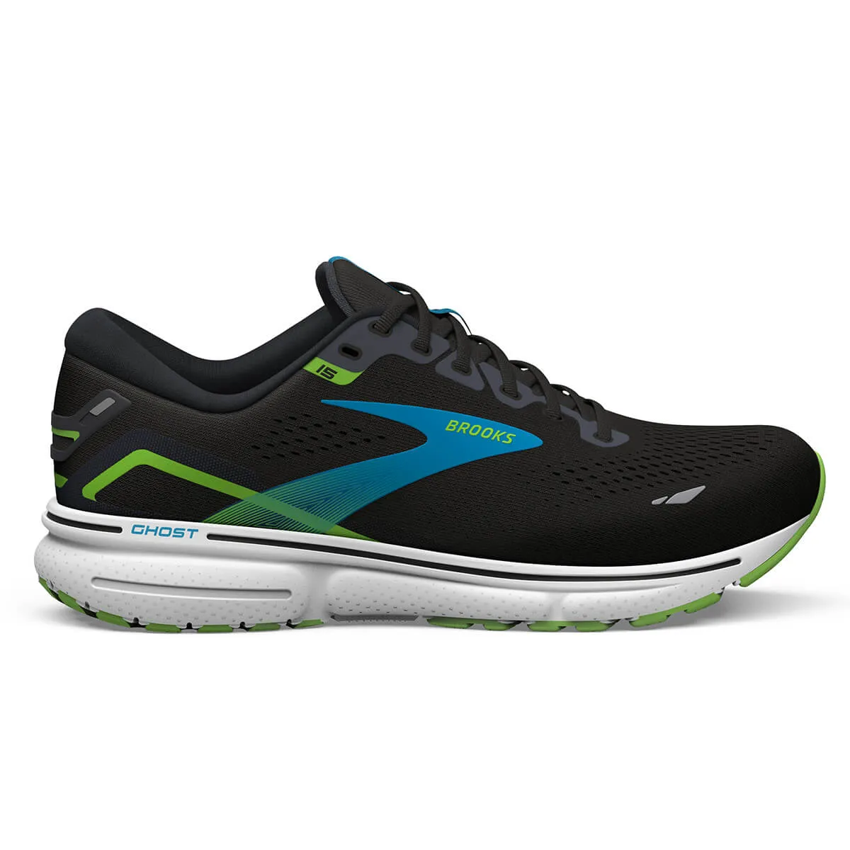 Brooks Ghost 15 Mens | Black/hawaiian Ocean/green