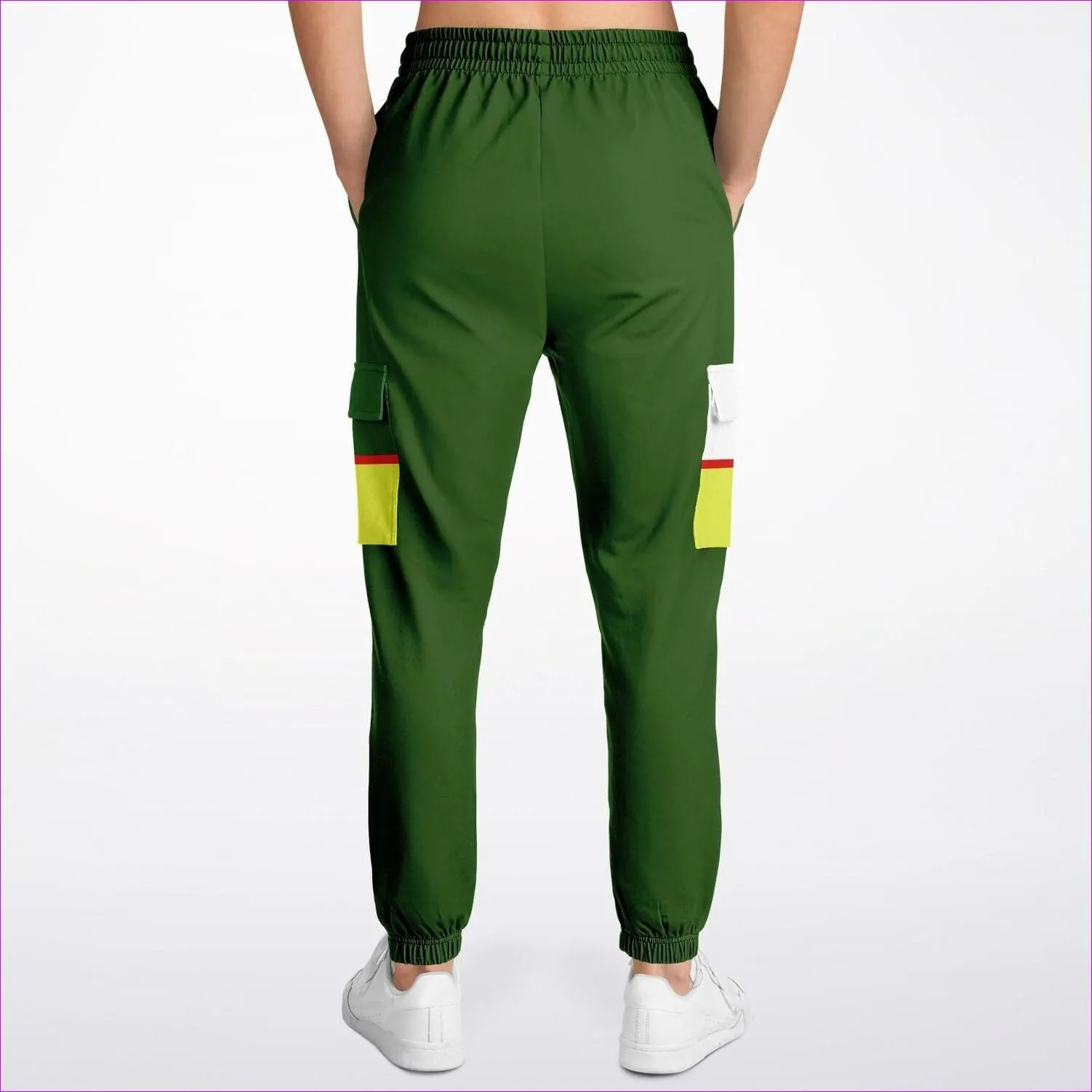 Color Block Astute Premium Cargo Sweatpants in Green