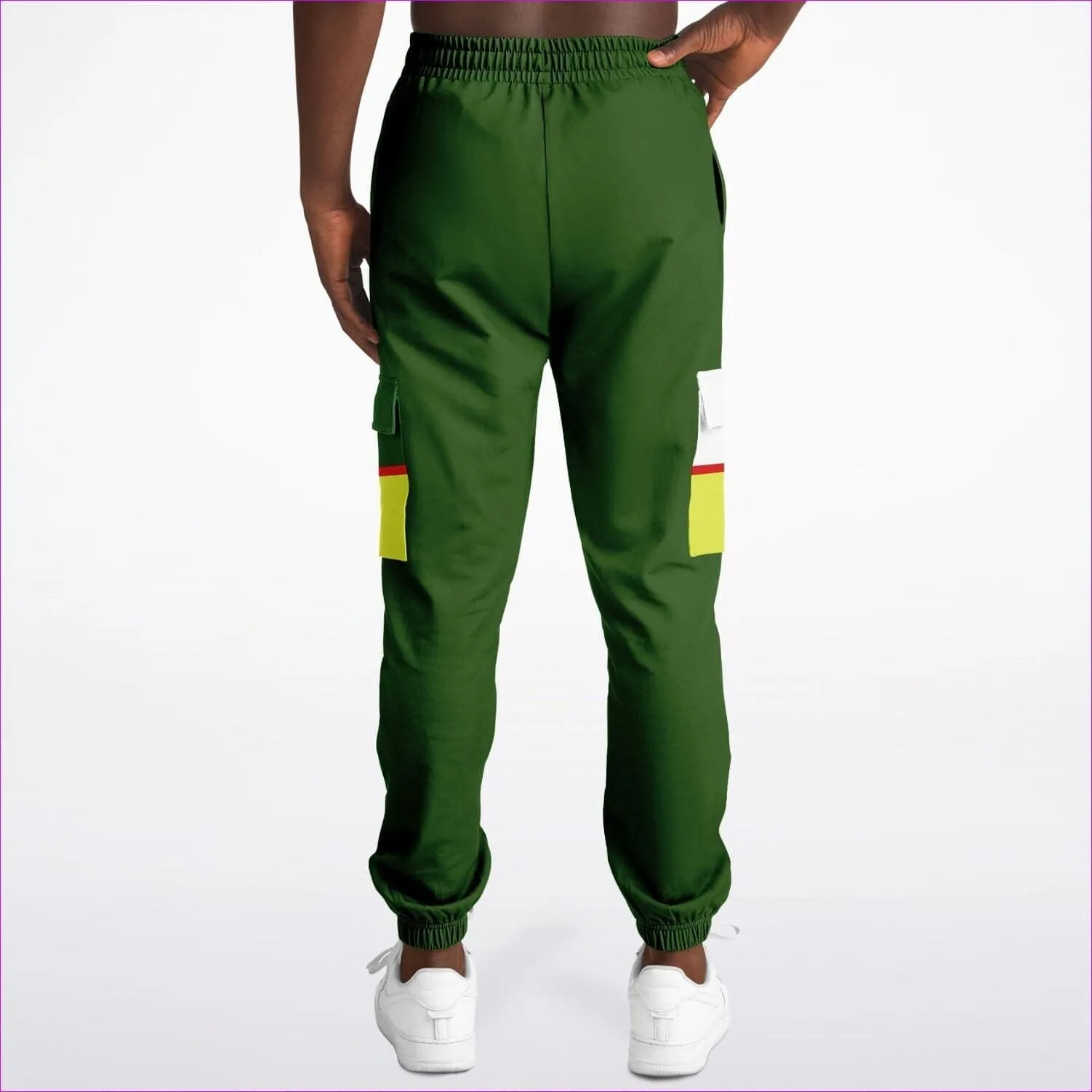 Color Block Astute Premium Cargo Sweatpants in Green