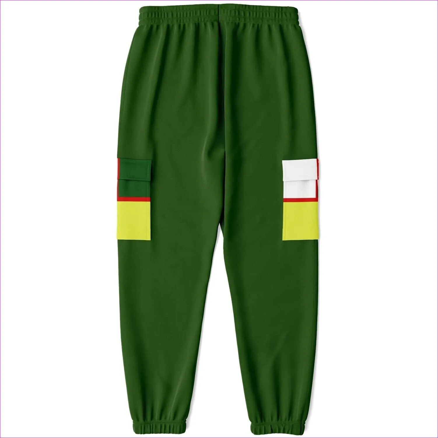 Color Block Astute Premium Cargo Sweatpants in Green