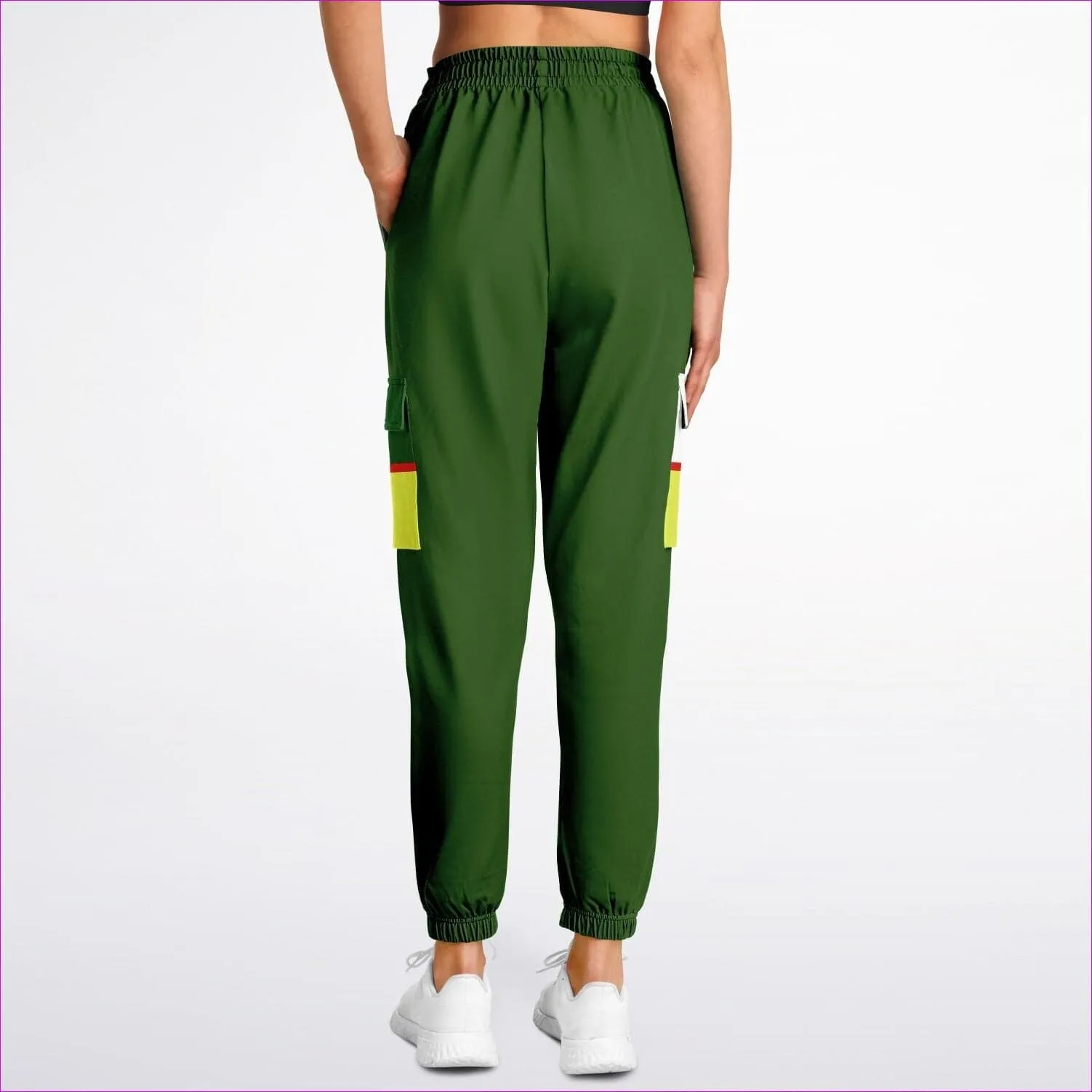 Color Block Astute Premium Cargo Sweatpants in Green