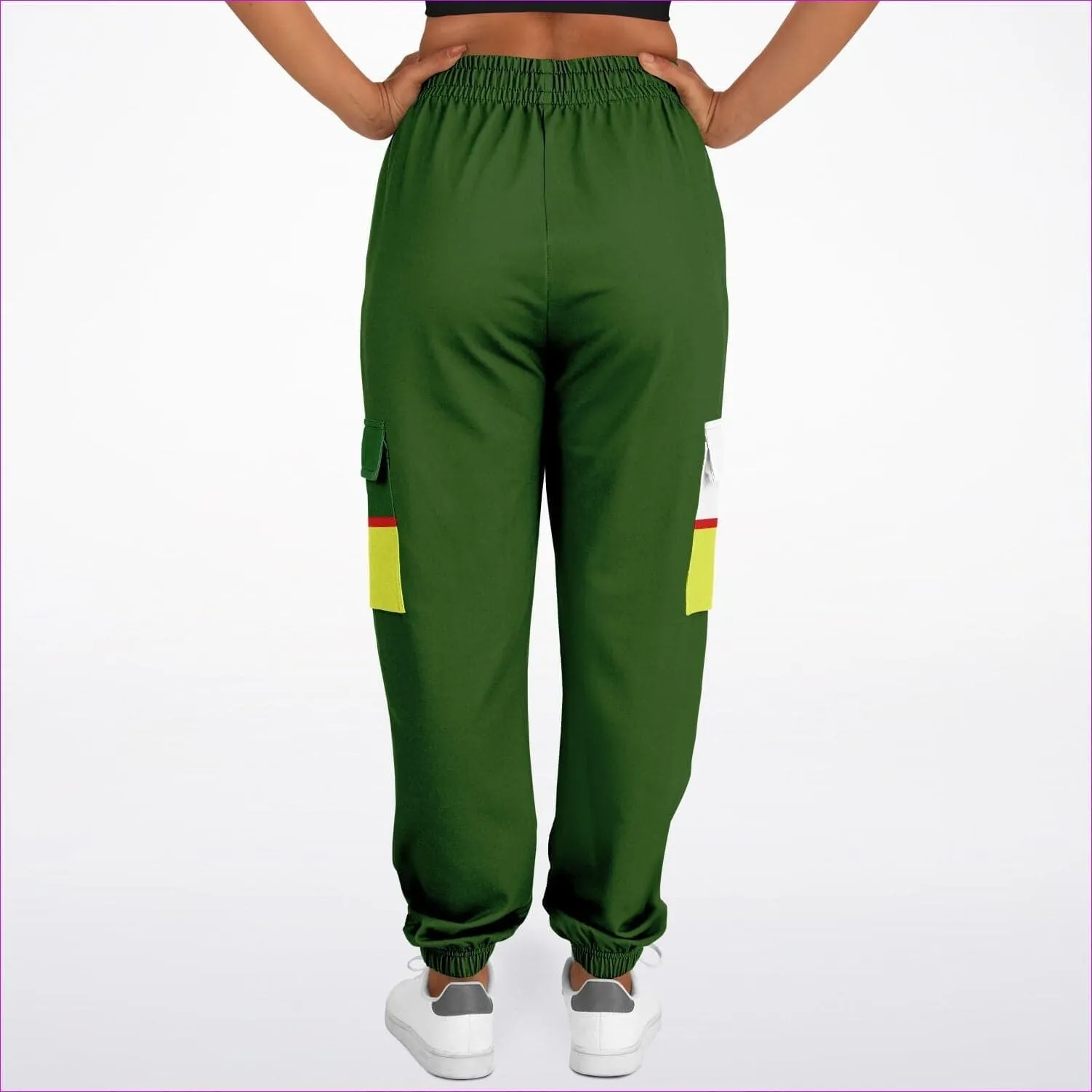 Color Block Astute Premium Cargo Sweatpants in Green