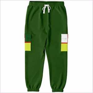 Color Block Astute Premium Cargo Sweatpants in Green