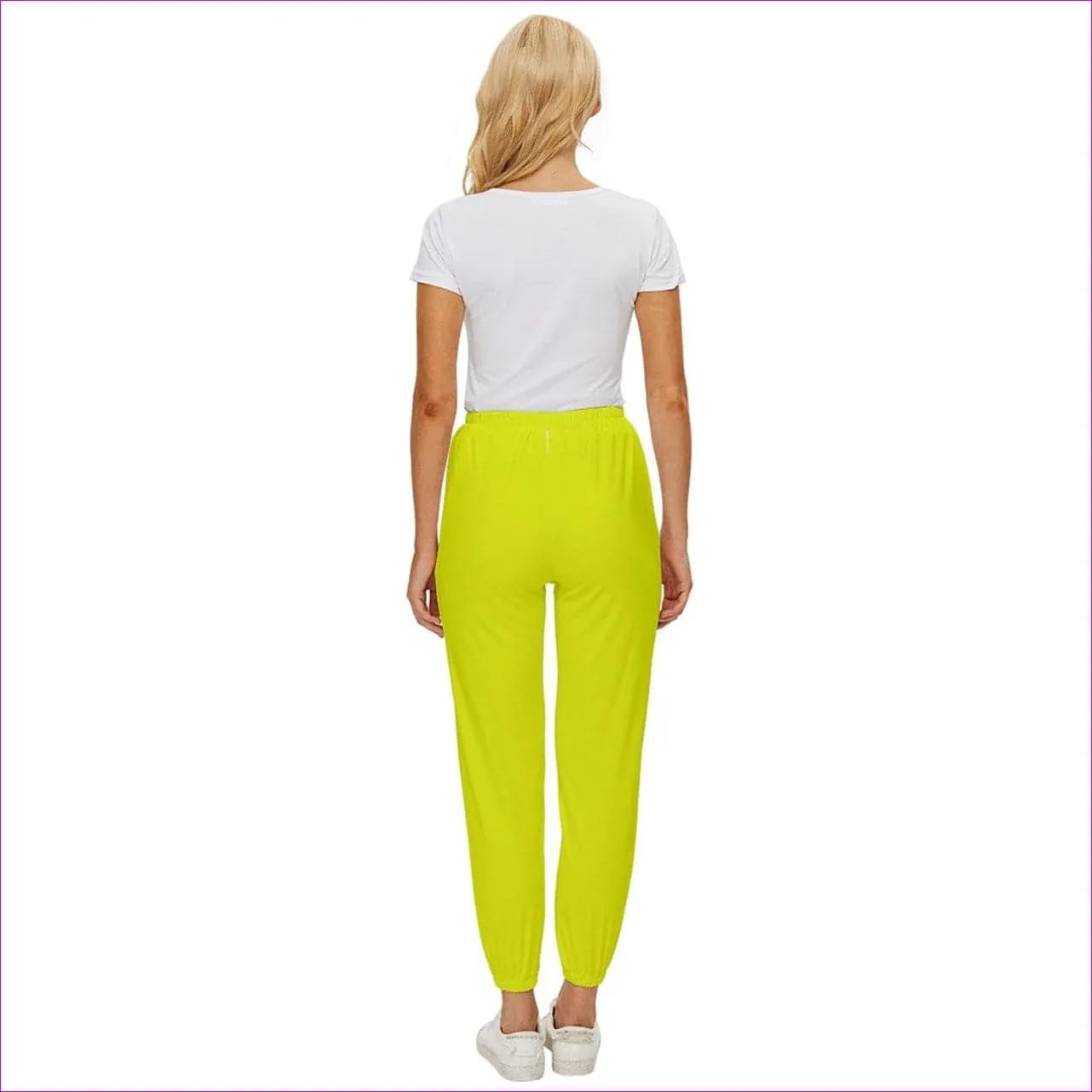 Deity Cropped Drawstring Pants - Yellow