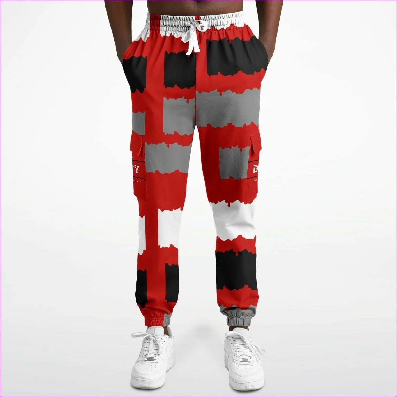 Deity Premium Cargo Sweatpants in Red