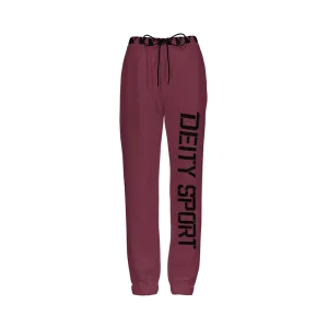 Deity Sport Organic Unisex Casual Fit Jogging Pants- Cinna Red