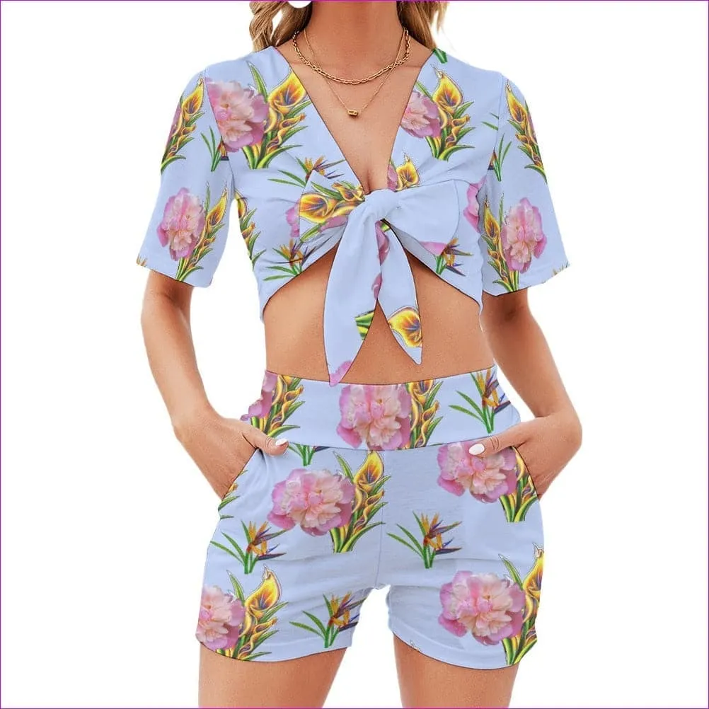 Delightful Beach Sports Two Piece Outfit Set - 2 options Blue & Orange