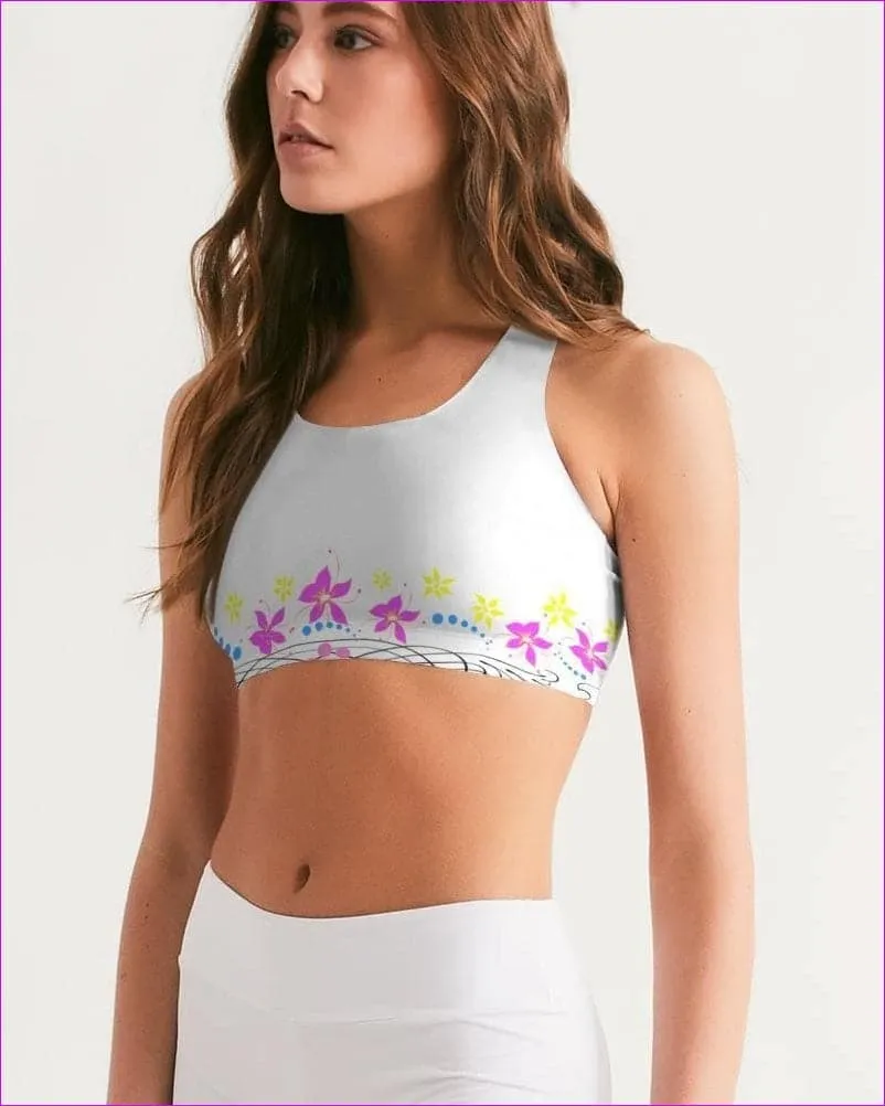 Floral Wear Womens Seamless Sports Bra