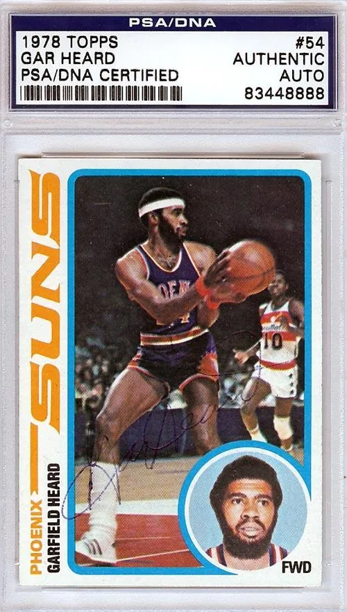 Garfield "Gar" Heard Autographed 1978 Topps Card #54 Phoenix Suns PSA/DNA #83448888