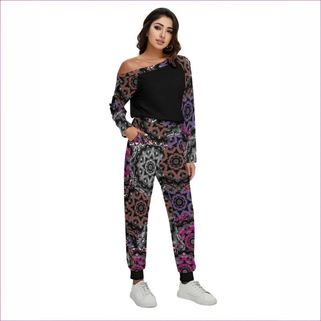 Mandala Graffiti Womens Off-Shoulder Jumpsuit