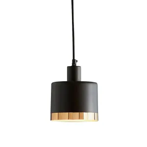 Montreux Small - Black/Gold - 2 Tone Drum Pendant Light