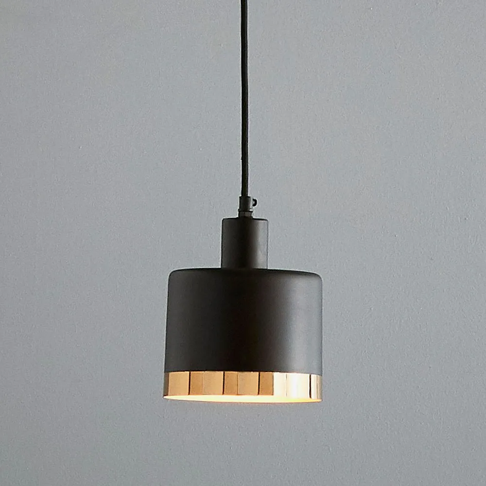 Montreux Small - Black/Gold - 2 Tone Drum Pendant Light