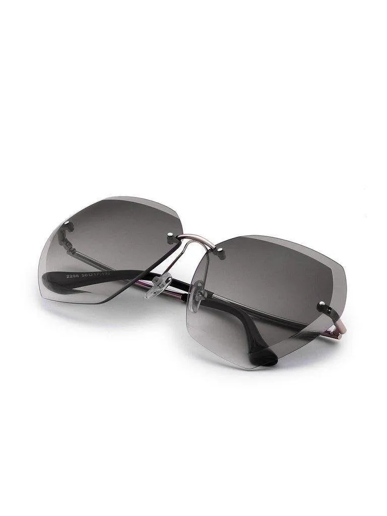 Rimless Oversized Sunglasses