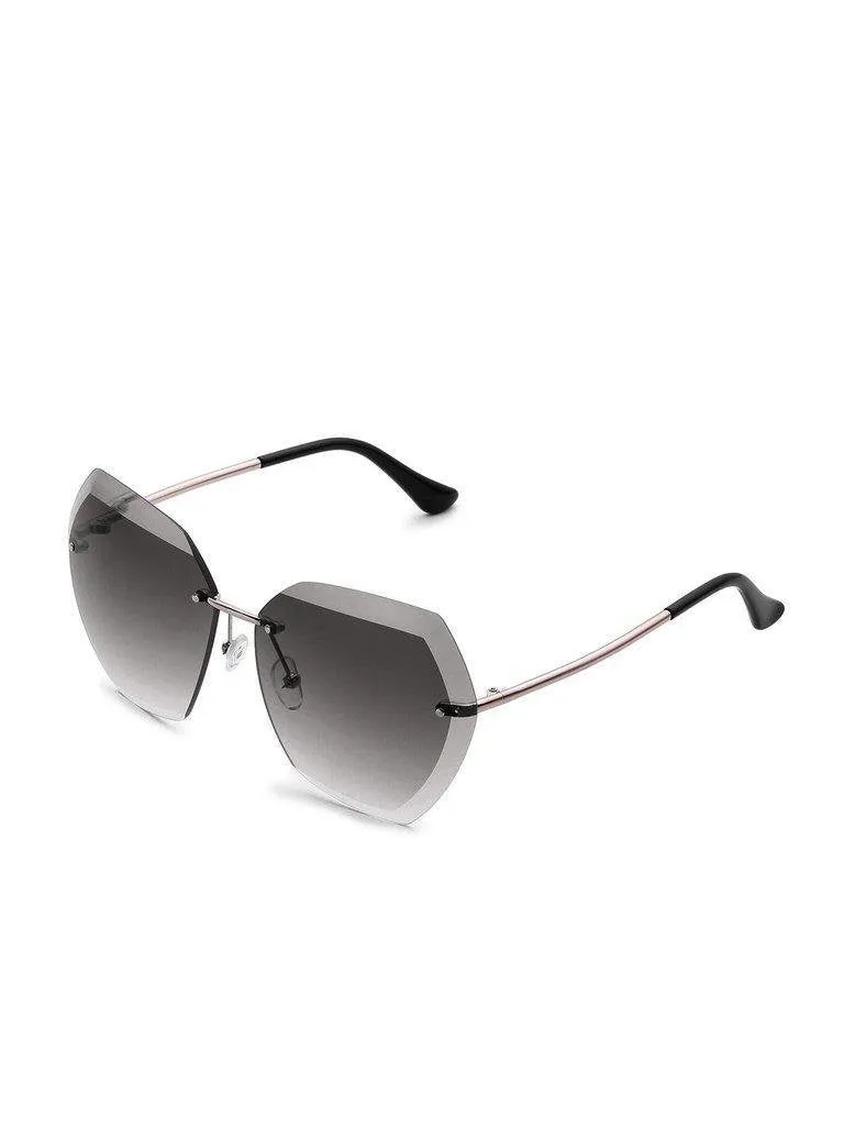 Rimless Oversized Sunglasses