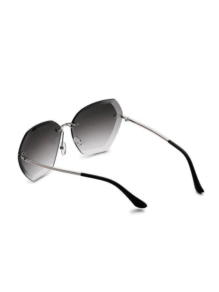 Rimless Oversized Sunglasses