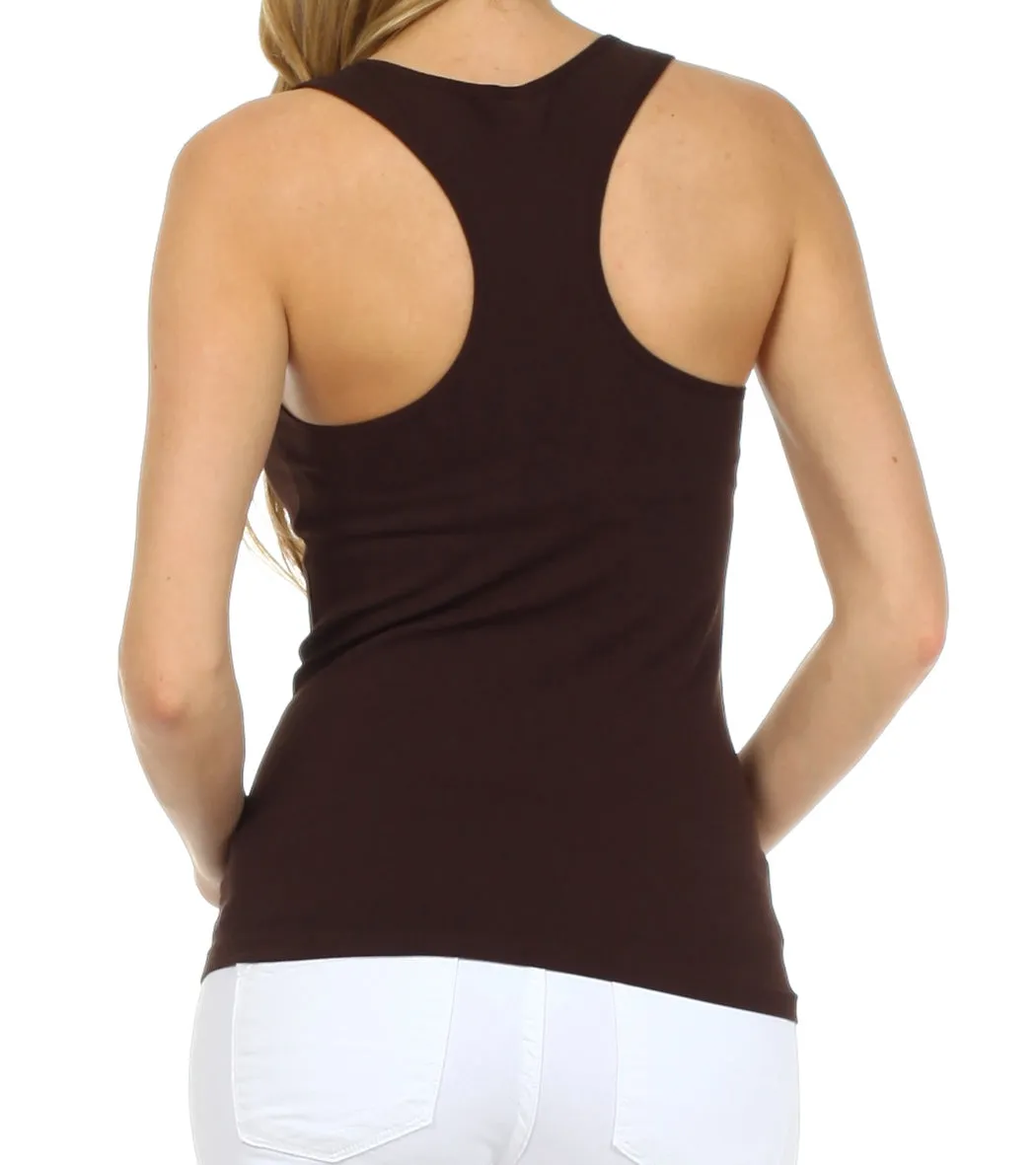 Sakkas Basics Ribbed Racerback Cami Tank Top