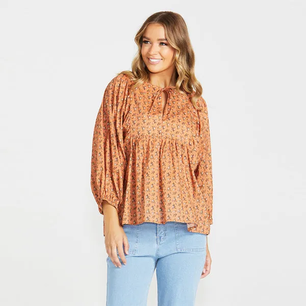 Shannon Boho Top - Ditsy