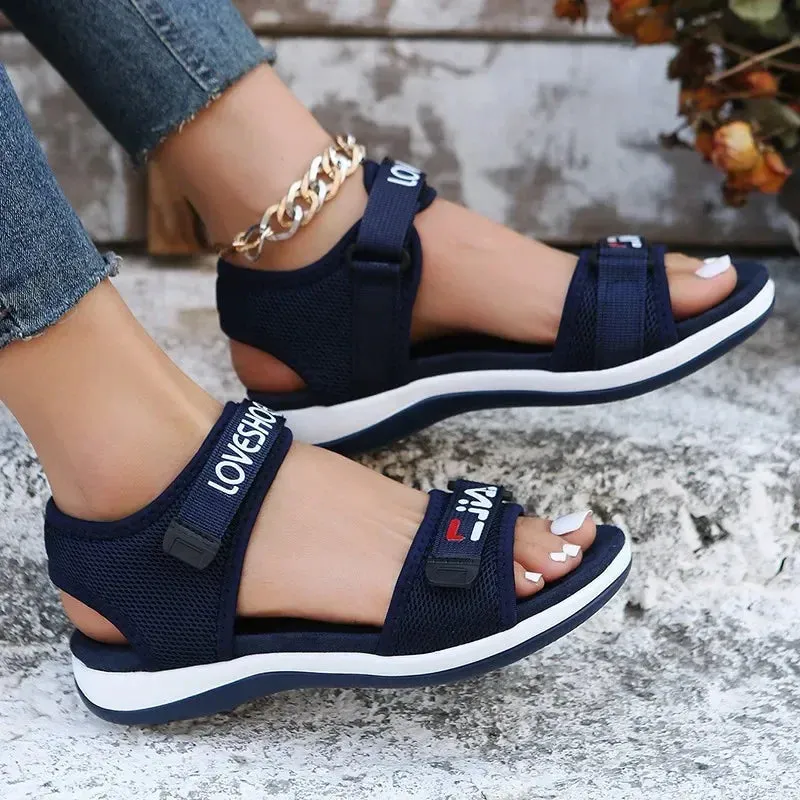 Sports Sandals Summer New Open Toe Heightened Platform Sandals Women's Beach Shoes Athleisure Sandals