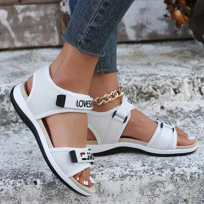 Sports Sandals Summer New Open Toe Heightened Platform Sandals Women's Beach Shoes Athleisure Sandals