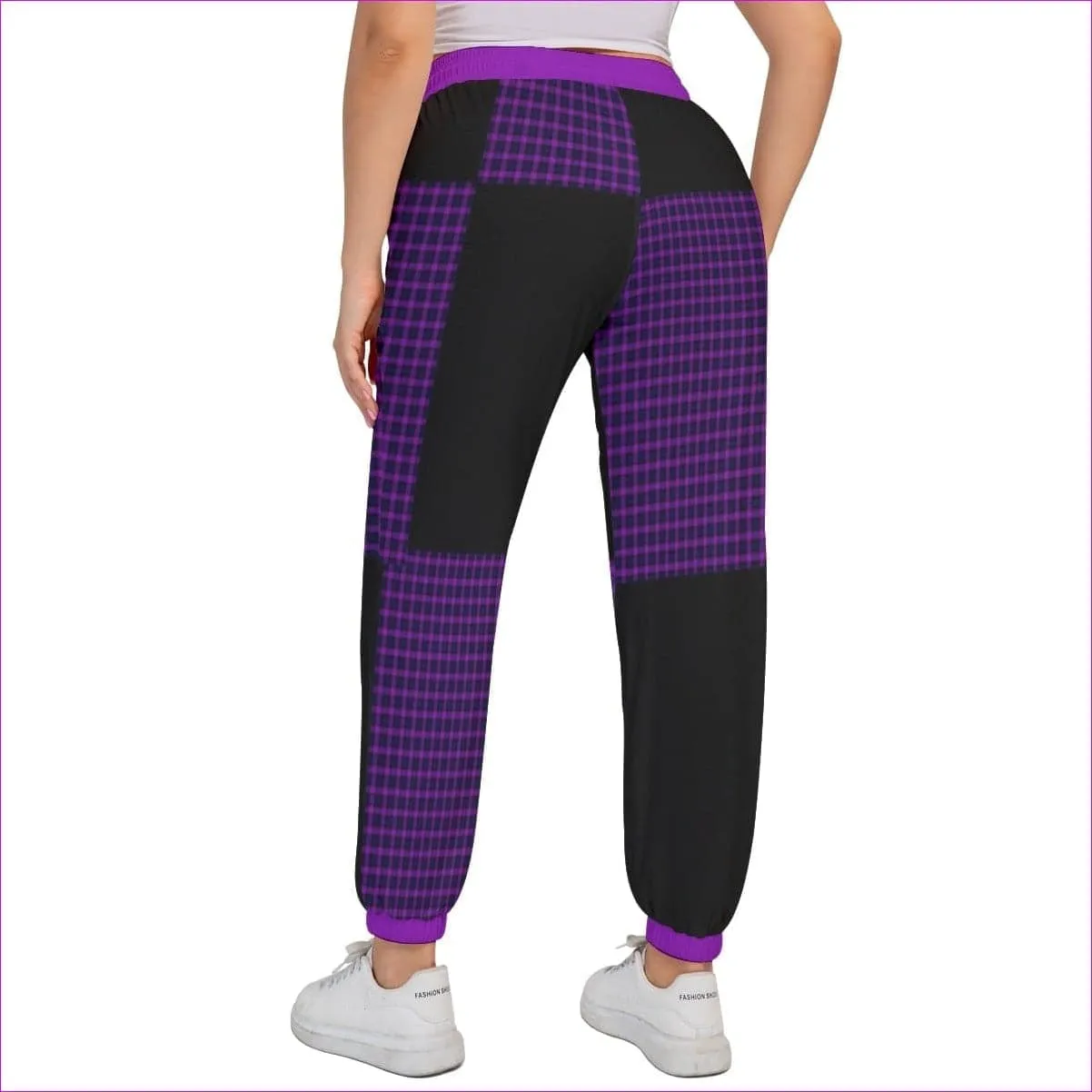 Tartan 2 Women's Sports Trousers With Waist Drawstring Voluptuous ( ) Plus Size