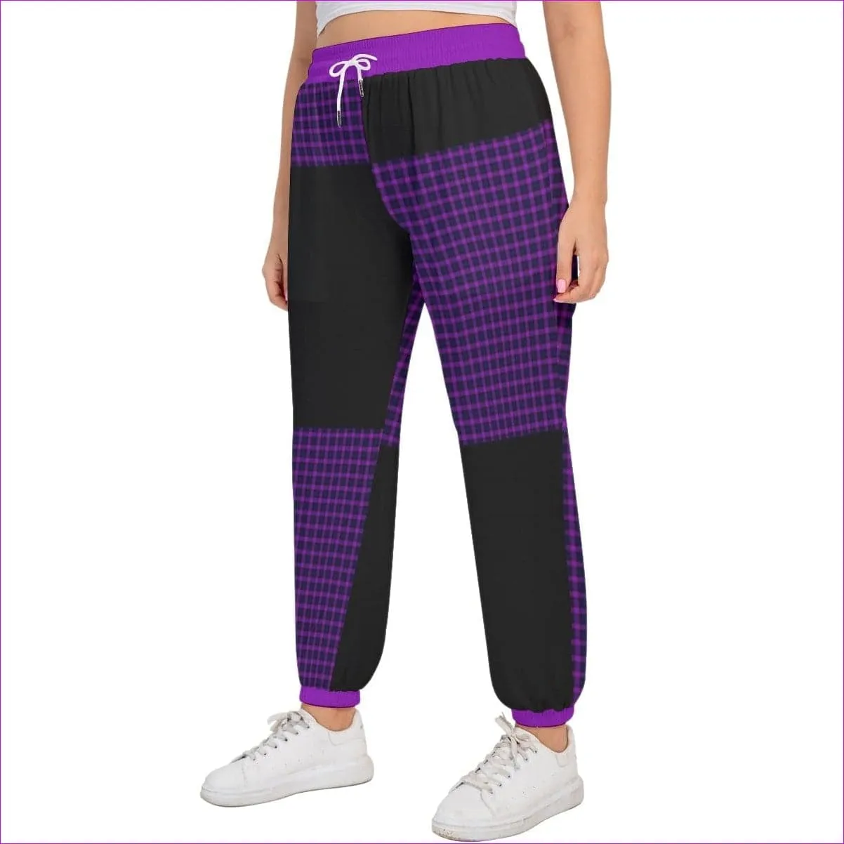 Tartan 2 Women's Sports Trousers With Waist Drawstring Voluptuous ( ) Plus Size