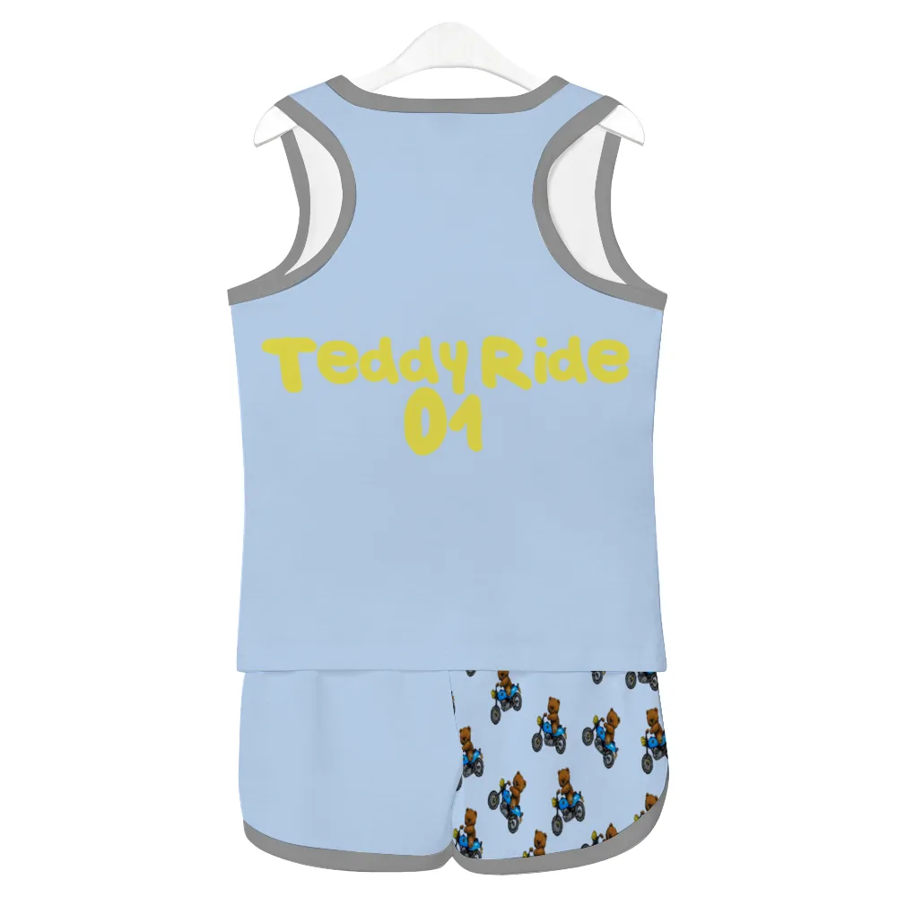 Teddy Ride Tank Top with Short 2 Piece Outfit