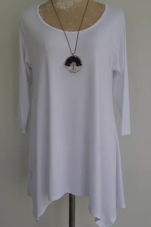 Top - 3/4 Sleeve Bamboo Tunic