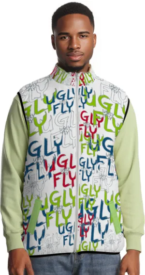 Ugly Fly Unisex Windproof Full-Zip Bubble Cotton Vests