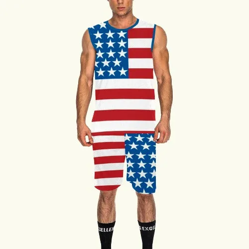 USA Flag Men's Basketball Tracksuit