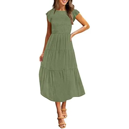 Women's Summer Casual Tiered A-Line Dress