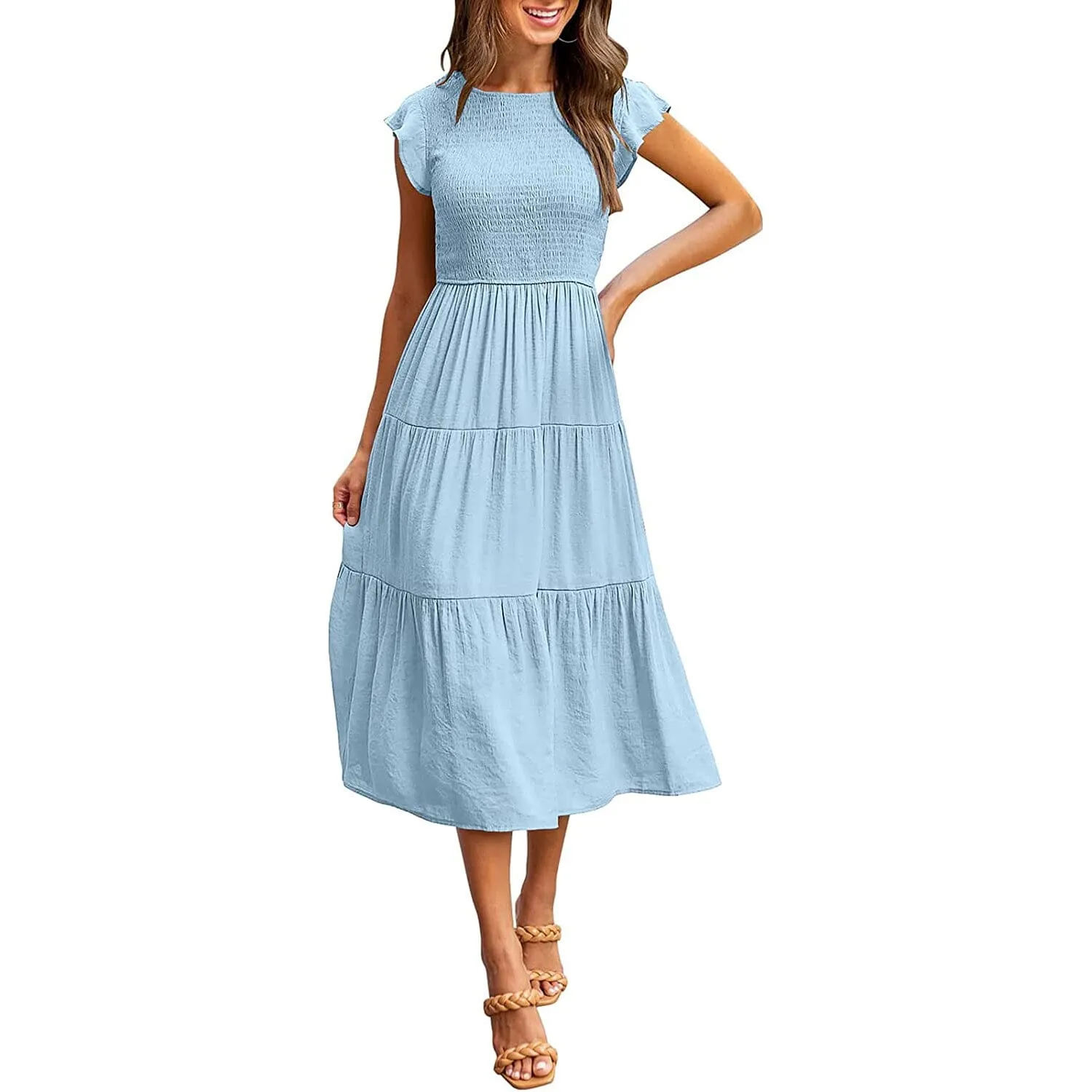 Women's Summer Casual Tiered A-Line Dress