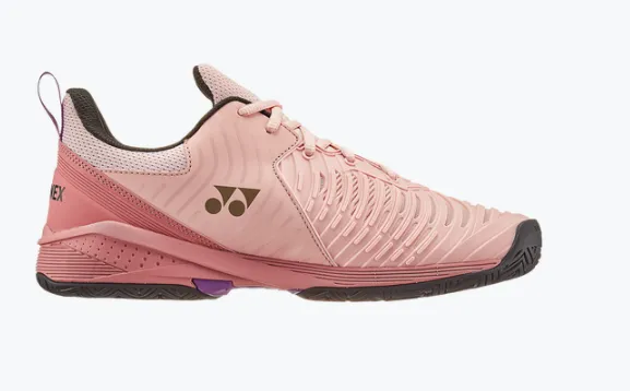 Yonex Power Cushion Sonicage 3 Ladies Shoes:  All Courts [Pink/Beige]