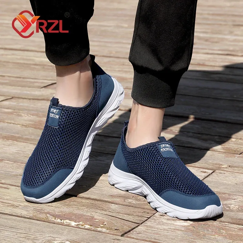 YRZL Men Summer Sneakers 2024 Breathable Mesh Shoes High Quality Comfortable Sports Shoes Soft Footwear for Men Plus Size 38-46