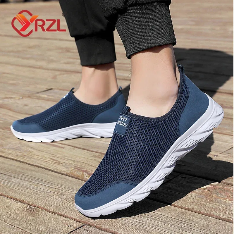 YRZL Men Summer Sneakers 2024 Breathable Mesh Shoes High Quality Comfortable Sports Shoes Soft Footwear for Men Plus Size 38-46